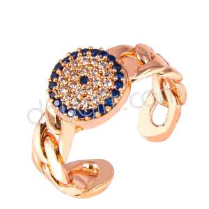 Zirkon Taşlı Nazarlı Yüzük