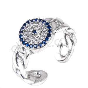 Zirkon Taşlı Nazarlı Yüzük