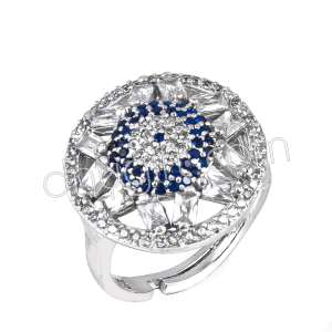 Zirkon Taşlı Nazarlı Yüzük