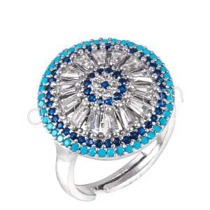 Zirkon Taşlı Nazarlı Yüzük