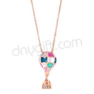 Zirkon Taşlı Uçan Balon Kolye