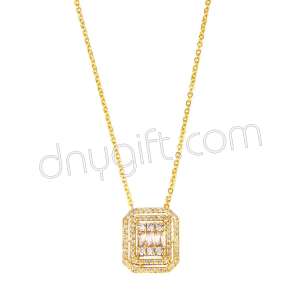 Zirkon Taşlı Baget Kolye