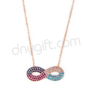 Zirkon Taşlı Sonsuzluk Kolye