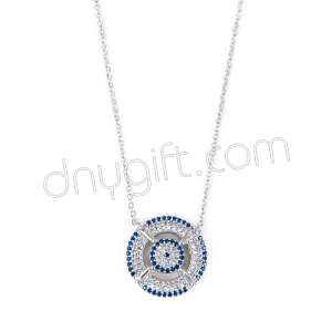 Zirkon Taşlı Nazarlı Kolye