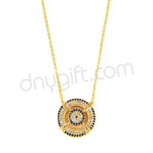 Zirkon Taşlı Nazarlı Kolye