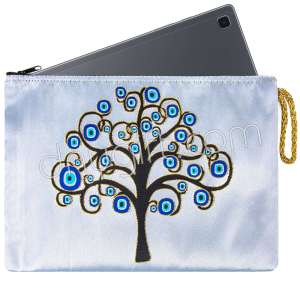 Evil Eye Tree Pattern Woven Tablet Case