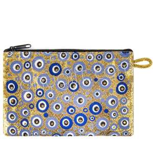 Nazar Boncuğu Desenli Dokuma Cüzdan