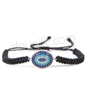 Zirkon Taşlı Nazarlı Oval Bileklik