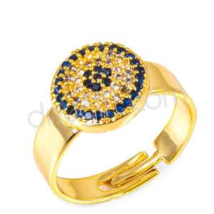 Zirkon Taşlı Nazarlı Yüzük
