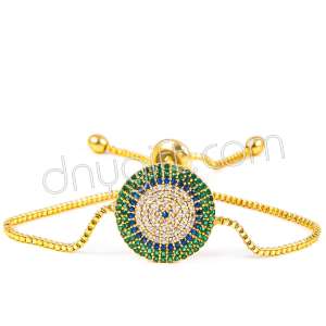 Zirkon Taşlı Nazarlı  Bileklik