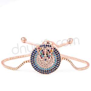 Zirkon Taşlı Nazarlı Kelebek Bileklik