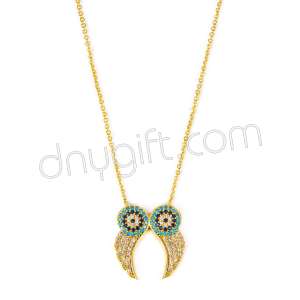 Zirkon Taşlı Kanatlı Kolye