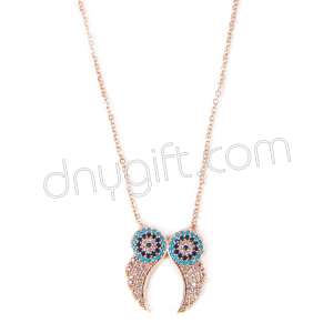 Zirkon Taşlı Kanat Kolye