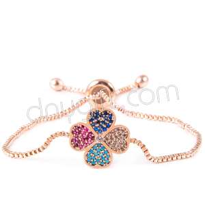 Zirkon Taşlı Çiçek Bileklik