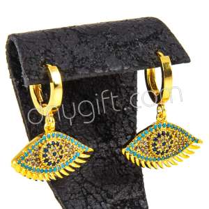 Zirkon Taşlı Göz Küpe