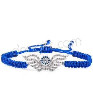 Zirkon Taşlı Makrome Örgülü Kanat Bileklik