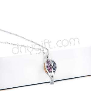 Zirkon Taşlı Balon Kolye