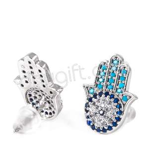 Zirkon Taşlı Nazarlı Fatıma El Küpe