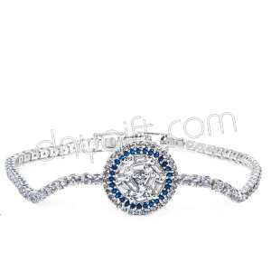 Zirkon Taşlı Şeritli Bileklik