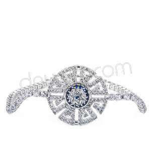 Zirkon Taşlı Şeritli Nazar Bileklik