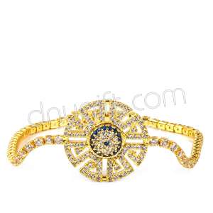 Zirkon Taşlı Şeritli Nazar Bileklik