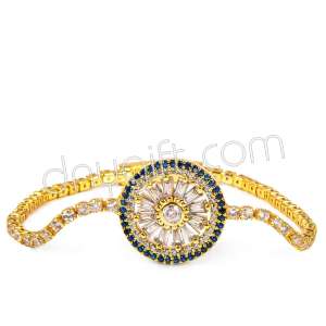 Zirkon Taşlı Şeritli Bileklik