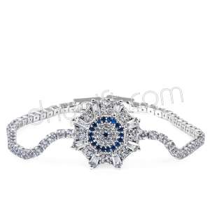 Zirkon Taşlı Şeritli Nazar Bileklik