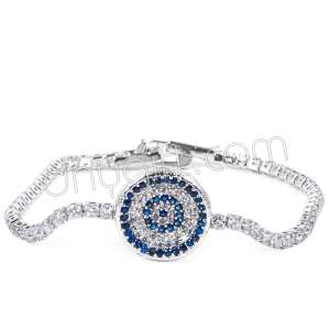 Zirkon Taşlı Şeritli Nazar Bileklik