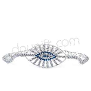 Zirkon Taşlı Şeritli Göz Bileklik