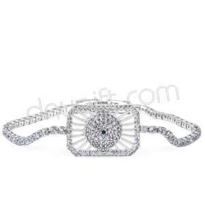 Zirkon Taşlı Şeritli Nazar Bileklik