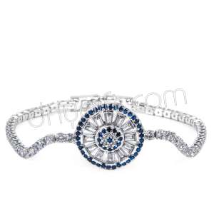 Zirkon Taşlı Şeritli Nazar Bileklik