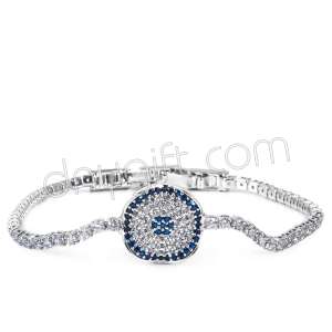 Zirkon Taşlı Şeritli Dalga Bileklik