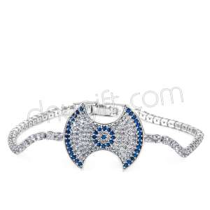 Zirkon Taşlı Şeritli Çiçek Bileklik