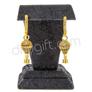 Zirkon Taşlı Balon Küpe