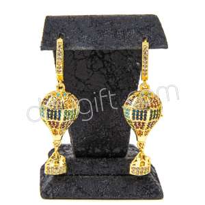 Zirkon Taşlı Balon Küpe