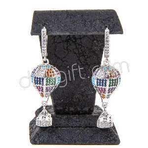 Zirkon Taşlı Balon Küpe