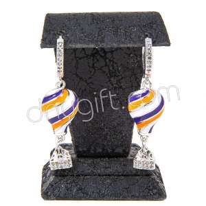 Zirkon Taşlı Balon Küpe