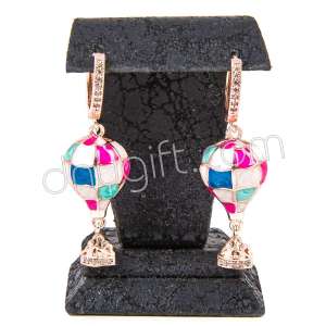 Zirkon Taşlı Balon Küpe