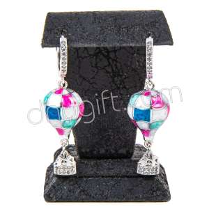 Zirkon Taşlı Balon Küpe