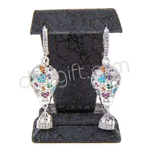 Zirkon Taşlı Balon Küpe