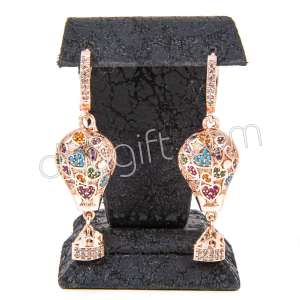 Zirkon Taşlı Balon Küpe