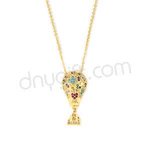 Zirkon Taşlı Balon Kolye