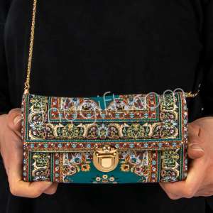 Zincirli Dokuma Bayan Cüzdan Kapaklı Büyük