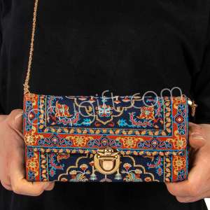 Zincirli Dokuma Bayan Cüzdan Kapaklı Büyük