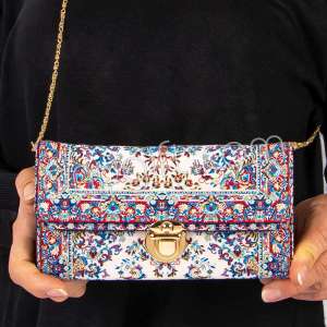 Zincirli Dokuma Bayan Cüzdan Kapaklı Büyük