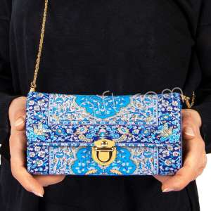 Zincirli Dokuma Bayan Cüzdan Kapaklı Büyük