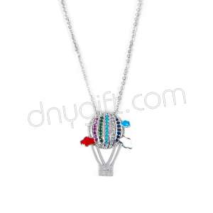 Zirkon Taşlı Balon Kolye