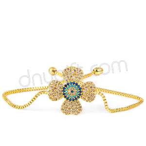 Zirkon Taşlı Yonca Bileklik