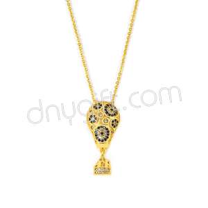 Zirkon Taşlı Balon Kolye