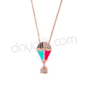 Zirkon Taşlı Balon Kolye